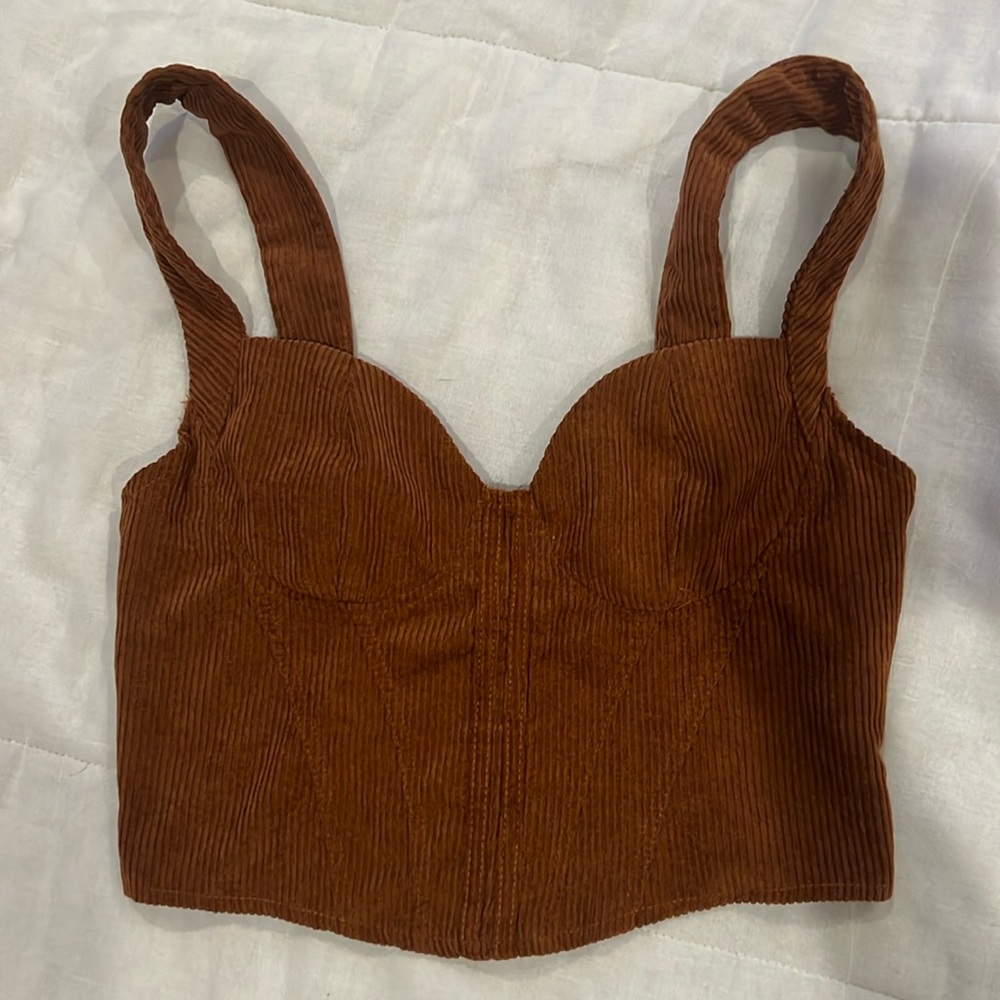 BURNT ORANGE UT GAME DAY CORSET TOP